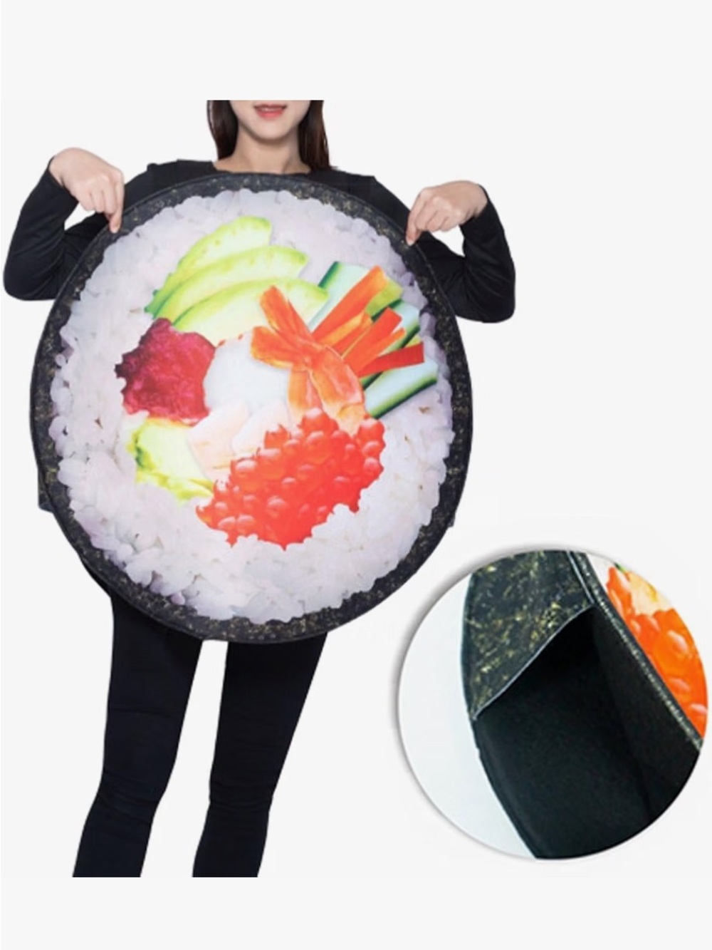 BRAND NEW men women unisex sushi roll foam front back halloween costume one size